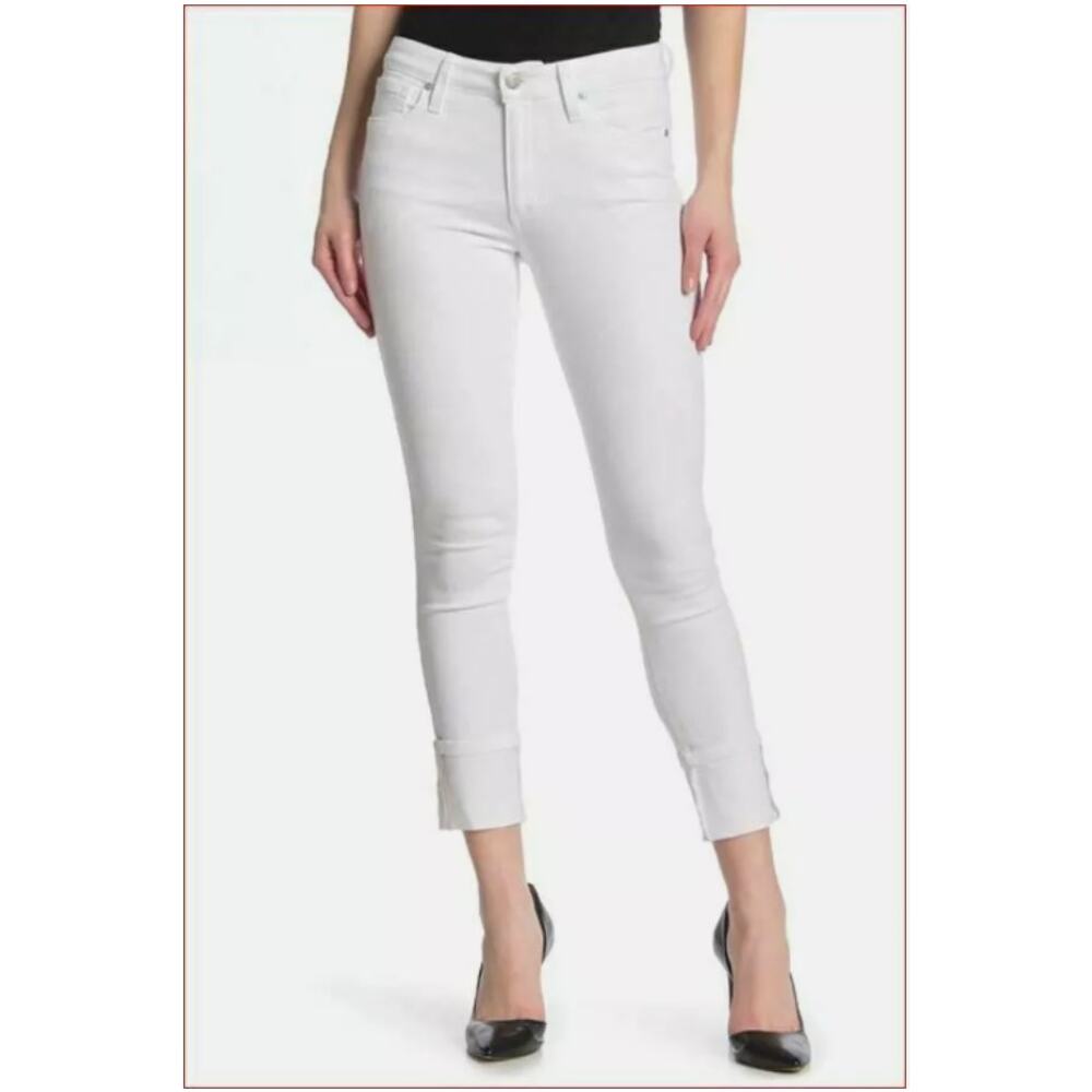 Joe's Flawless Cuff Crop White Jeans in Size 30